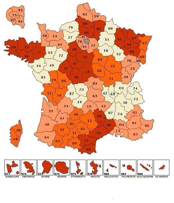 Cliquez sur la r�gion de votre choix